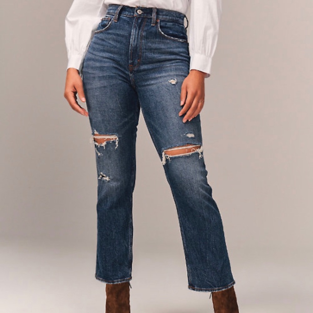 Curve Love Ultra High Rise Ankle Straight Jeans